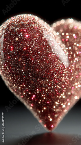 Obraz na płótnie A sparkly heart glows with radiant light, symbolizing love, joy, and emotional brilliance. A dreamy and whimsical visual ideal for romance, celebration, and heartfelt expression themes.
w salonie