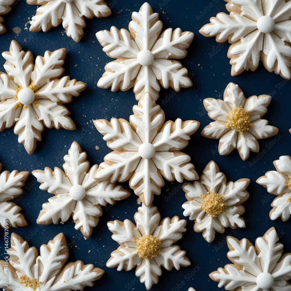 Fototapeta premium Delicate White Daisy Flowers on Deep Blue Background - Floral Pattern Photography for Botanical Design and Natural Elegance