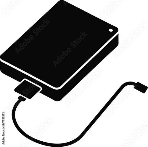 external hard drive usb icon vector illustration