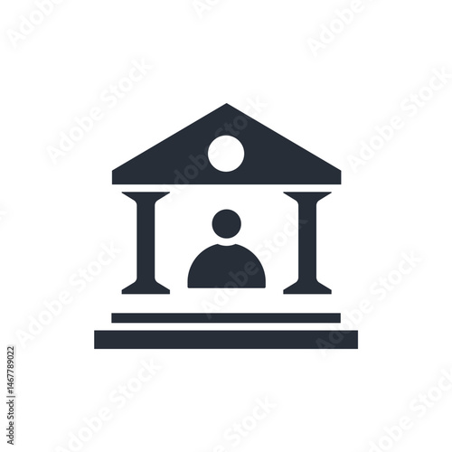 public administration icon. vector.Editable stroke.linear style sign for use web design,logo.Symbol illustration.