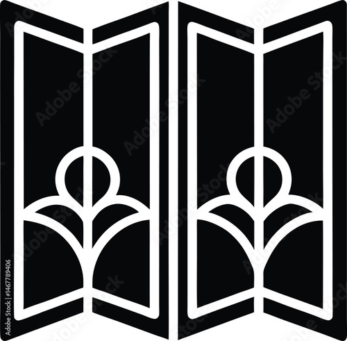 folding screen icon vector illustration
