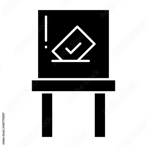 Voting Booth glyph icon