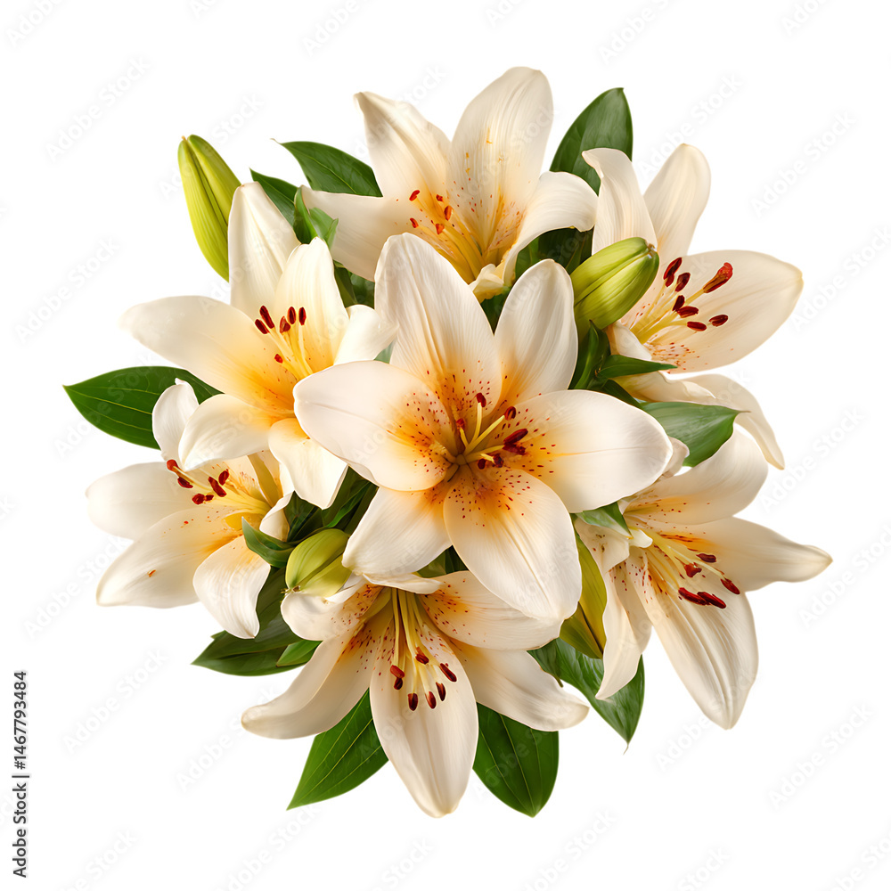 Obraz premium Fresh and vibrant lily flower bouquet with elegance