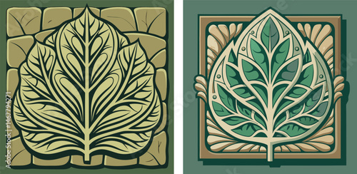 Art Nouveau Inspired Leaf Designs