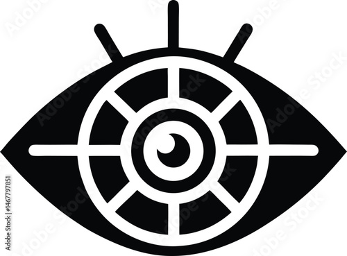 retina scan icon vector illustration