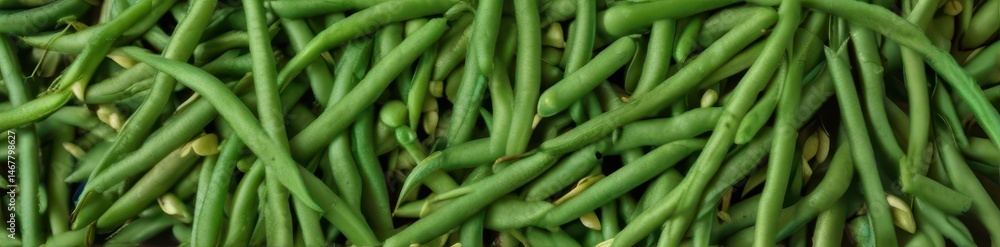 A vibrant heap of fresh green beans, isolated , pod, raw A vibrant heap of fresh green beans, isolated , pod, raw