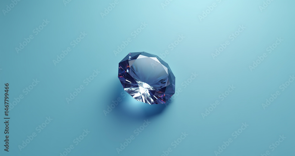 Fototapeta premium diamond on blue background