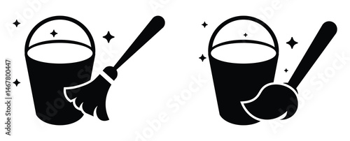 Floor mopping icon. cleaning icons vector.