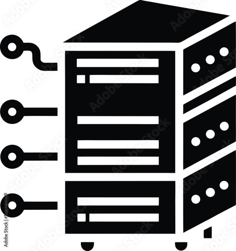 server rack cable management icon vector illustration