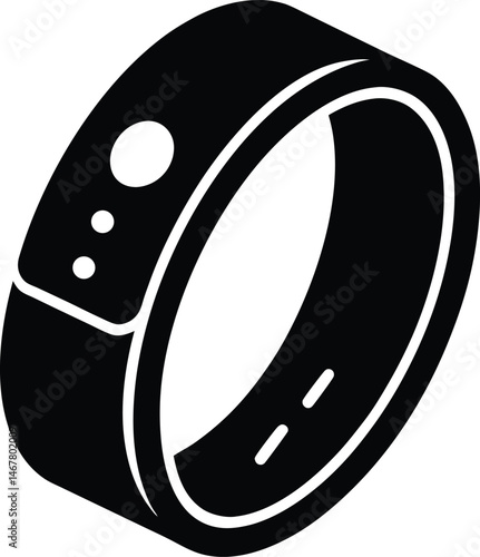 smart bracelet tracker icon vector illustration