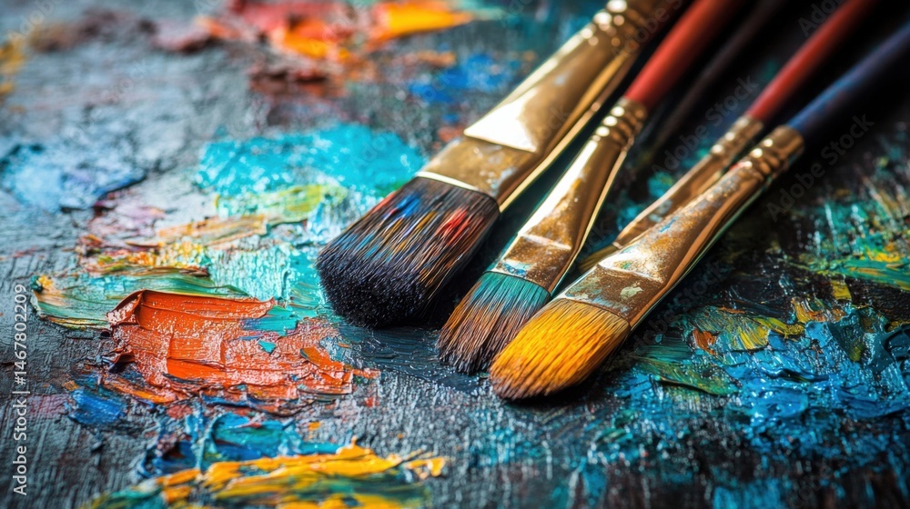 Fototapeta premium abstract vivid oil strokes