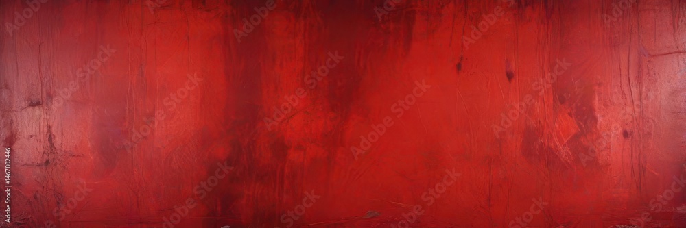 Fototapeta premium Abstract crimson texture, heavily distressed, grunge effect, surface, crackled, pattern