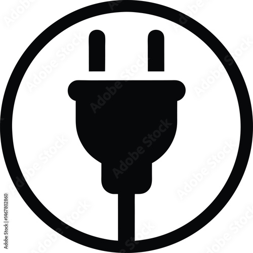 smart plug outlet icon vector illustration