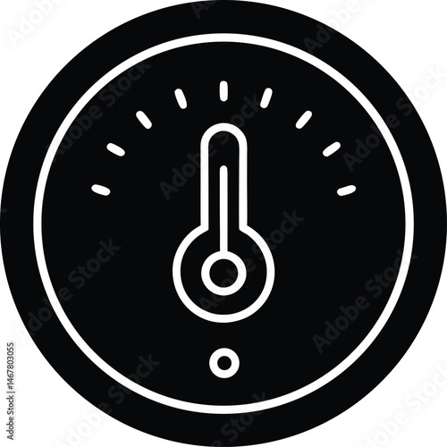 smart thermostat interface icon vector illustration