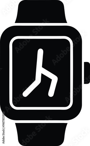 smartwatch step counter icon vector illustration