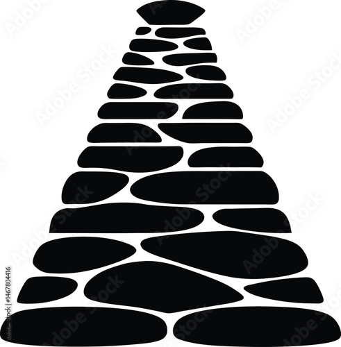 stone path walkway icon vector illustration