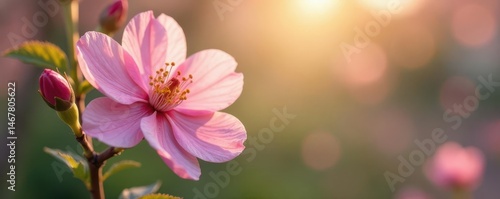 Wallpaper Mural Delicate pink bloom melting in soft morning light, pastel springtime scene ,  sunrise,  soft focus,  gentle Torontodigital.ca