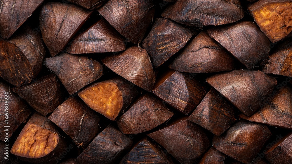 A close up of wood chips with a brownish color
