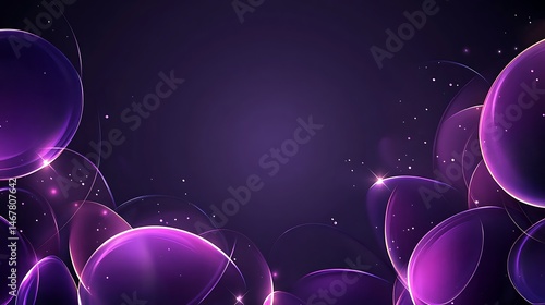 Abstract purple graphic with glowing shapes