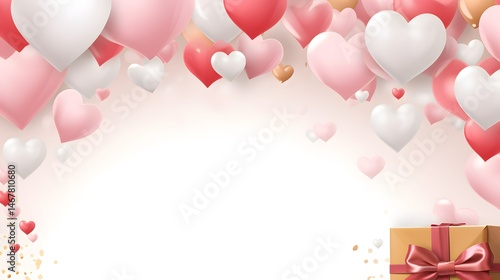 Elegant Romantic Background for Wedding and Valentine's Day Events