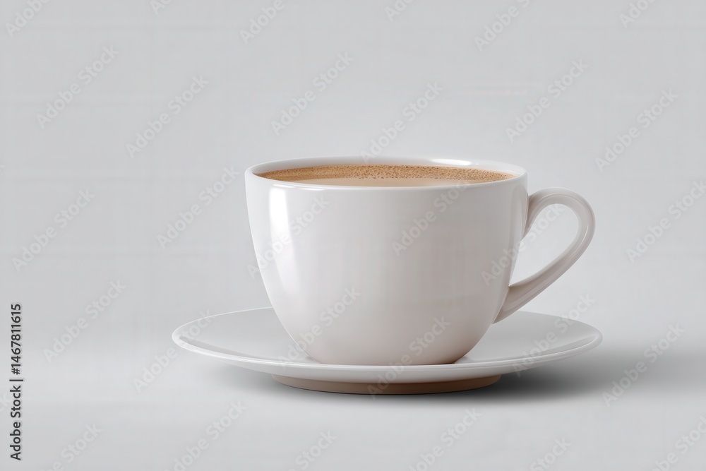 A cup of coffee on a saucer. Simple and elegant. A cup of coffee on a saucer. Simple and elegant.