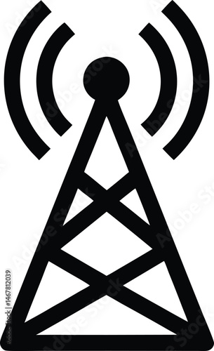 5g Network Tower Icon Vector Illustration