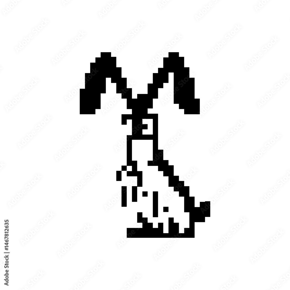 Fototapeta premium pixel rabbit