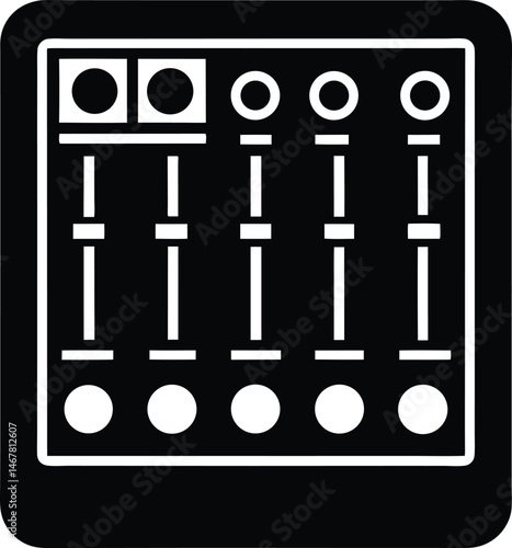 Audio Mixer Icon Vector Illustration