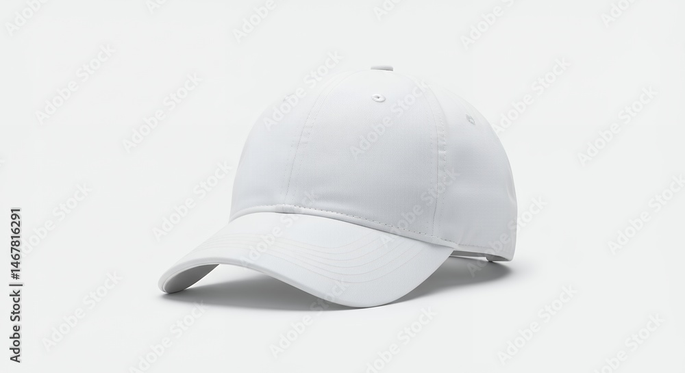 Fototapeta premium Blank white baseball cap mockup