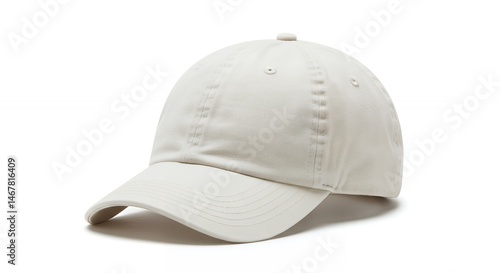 Blank white baseball cap