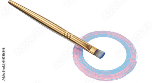 Wallpaper Mural Isolated Makeup Brush with Circular Stroke Torontodigital.ca