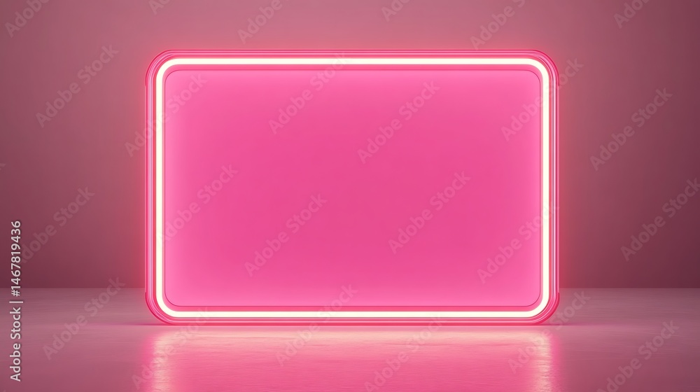Pink neon rectangle backdrop Pink neon rectangle backdrop