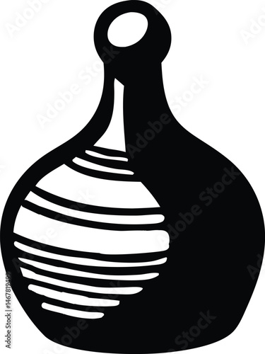 black and white vases