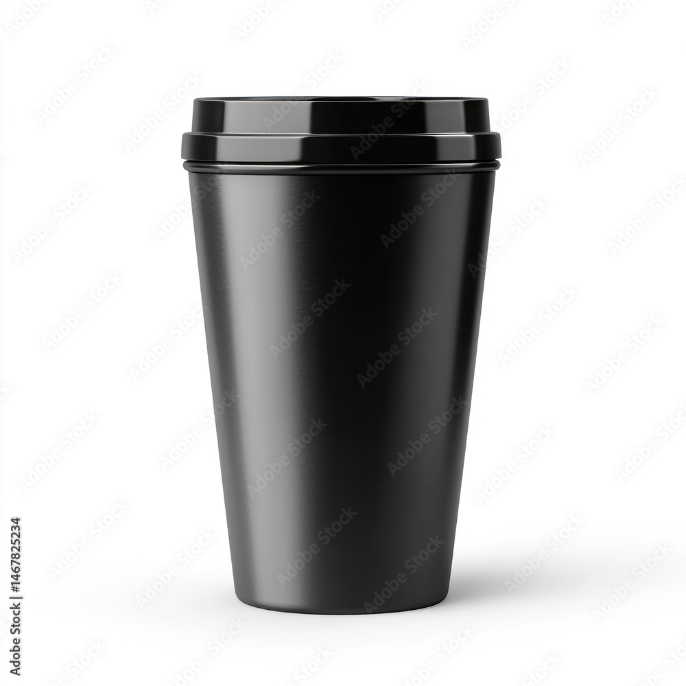 Black disposable coffee cup Black disposable coffee cup