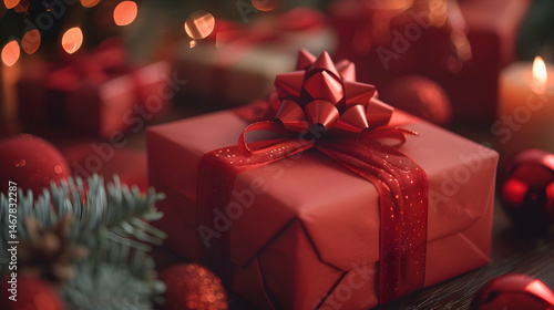 Wallpaper Mural Red gift box Torontodigital.ca