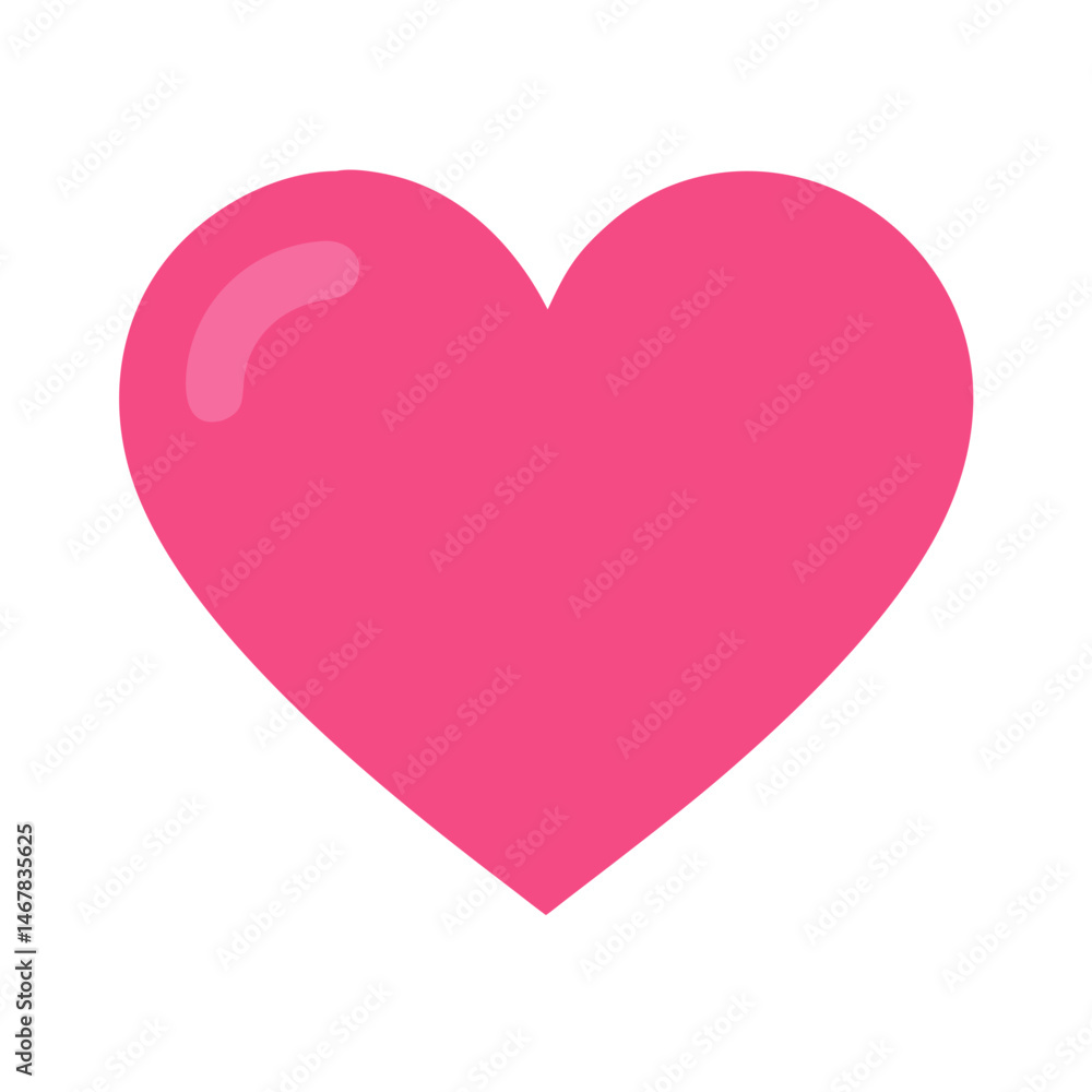 Vibrant Pink Heart Shape Symbolizing Love and Affection in a Playful Design Vibrant Pink Heart Shape Symbolizing Love and Affection in a Playful Design