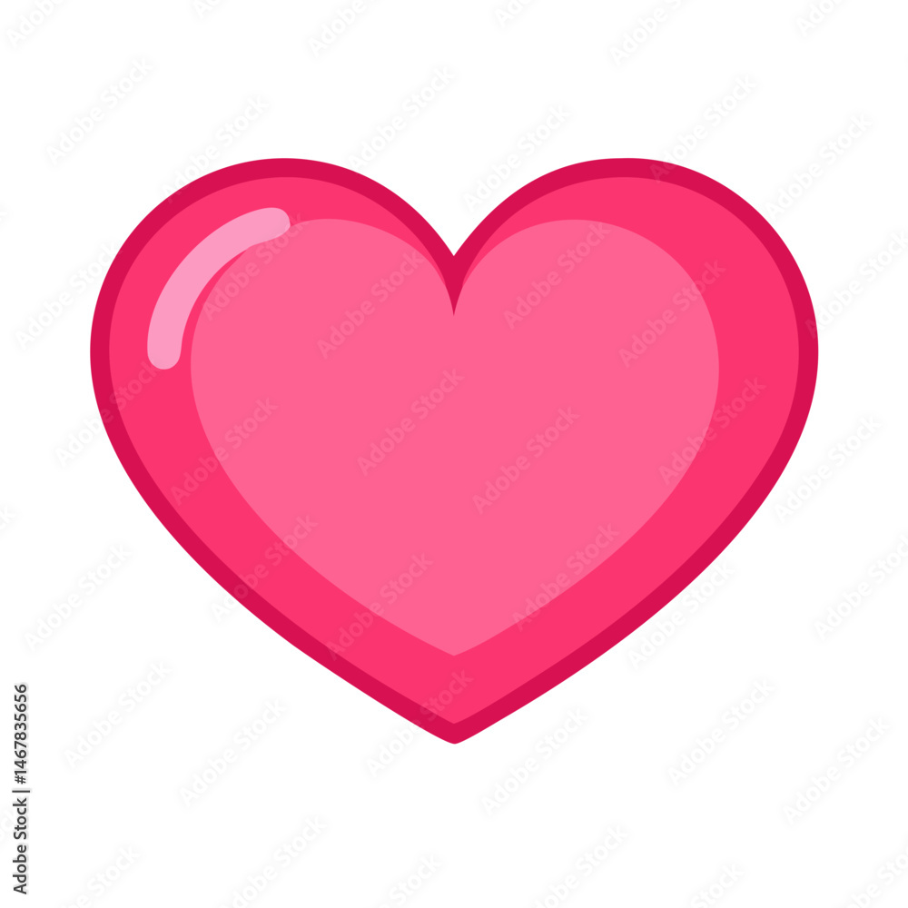 Vibrant Pink Heart Shape Symbolizing Love and Affection in a Playful Design Vibrant Pink Heart Shape Symbolizing Love and Affection in a Playful Design