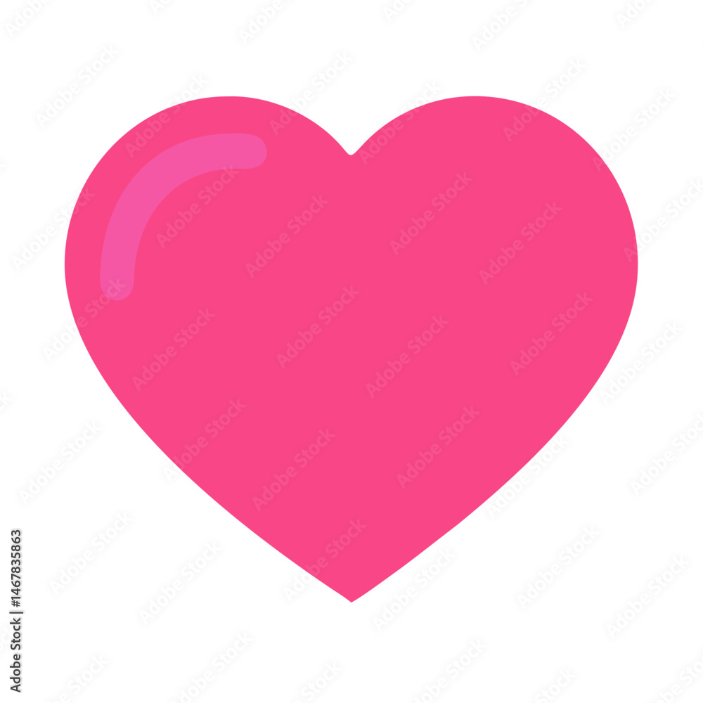 Vibrant Pink Heart Shape Symbolizing Love and Affection in a Playful Design Vibrant Pink Heart Shape Symbolizing Love and Affection in a Playful Design