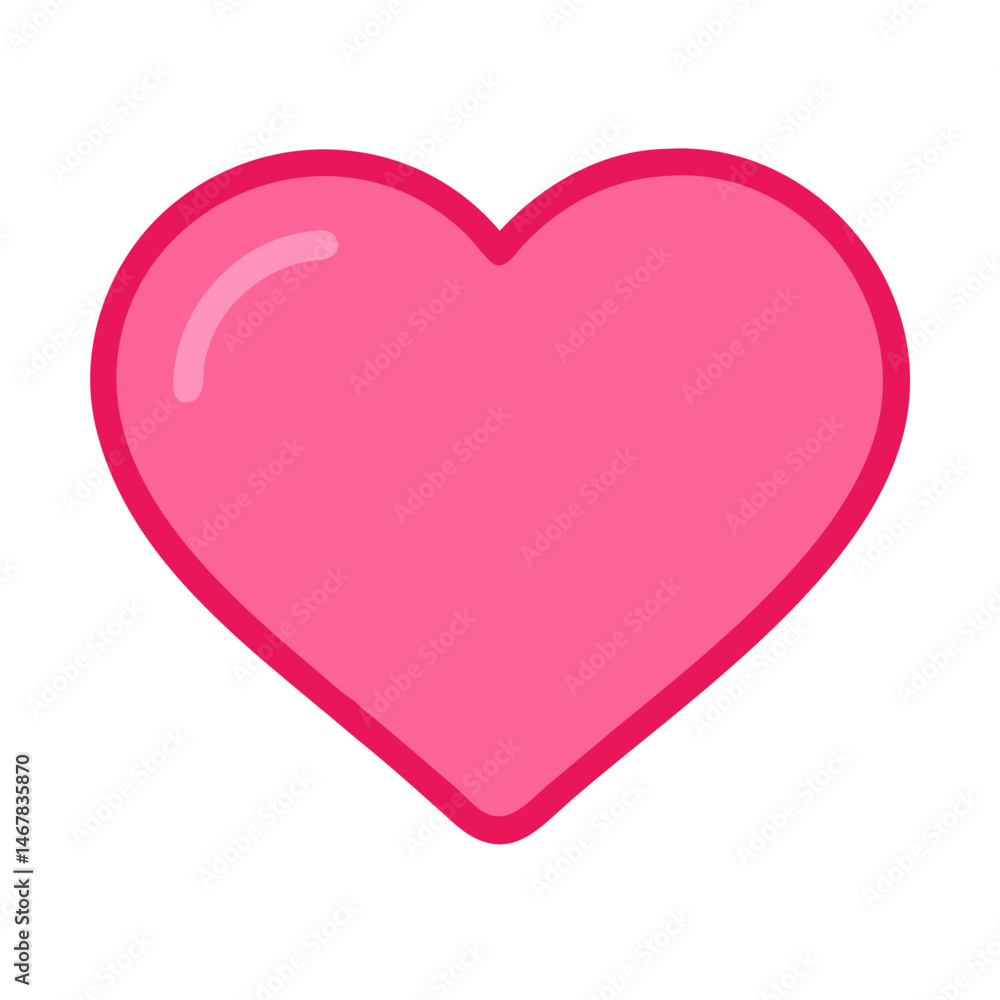 Vibrant Pink Heart Shape Symbolizing Love and Affection in a Playful Design Vibrant Pink Heart Shape Symbolizing Love and Affection in a Playful Design