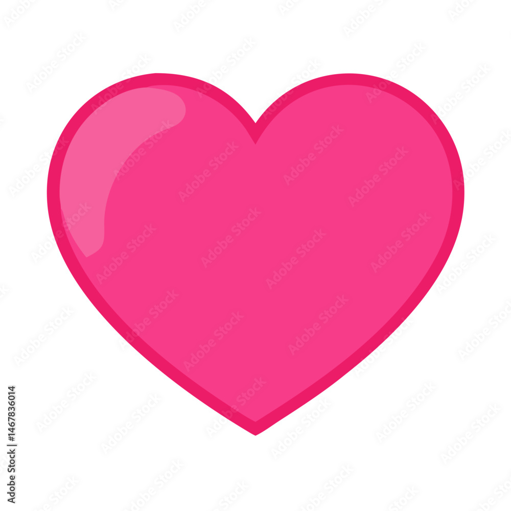 Vibrant Pink Heart Shape Symbolizing Love and Affection in a Playful Design Vibrant Pink Heart Shape Symbolizing Love and Affection in a Playful Design