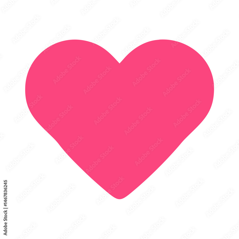 Vibrant Pink Heart Shape Symbolizing Love and Affection in a Playful Design Vibrant Pink Heart Shape Symbolizing Love and Affection in a Playful Design