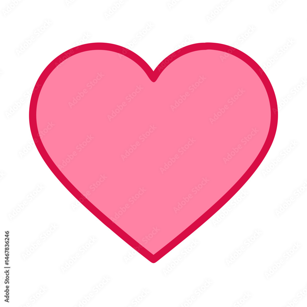 Vibrant Pink Heart Shape Symbolizing Love and Affection in a Playful Design Vibrant Pink Heart Shape Symbolizing Love and Affection in a Playful Design