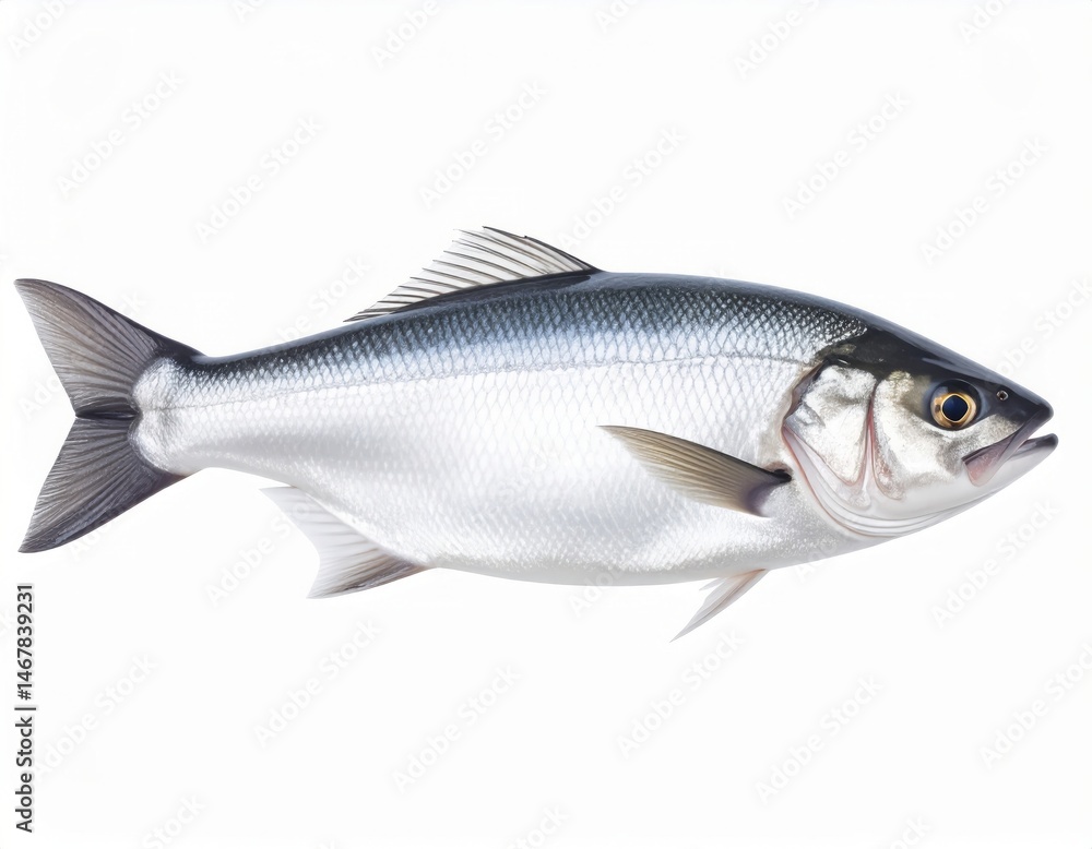 Obraz premium Fish close view on white background