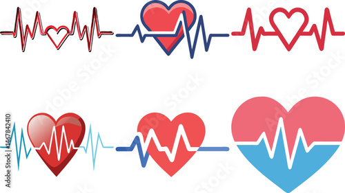 Heartbeat vector icon illustration isolated on white background.
