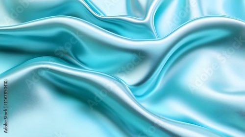 Wallpaper Mural Smooth, flowing light blue fabric Torontodigital.ca