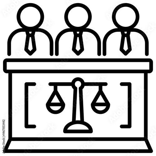 Jury Line Icon
