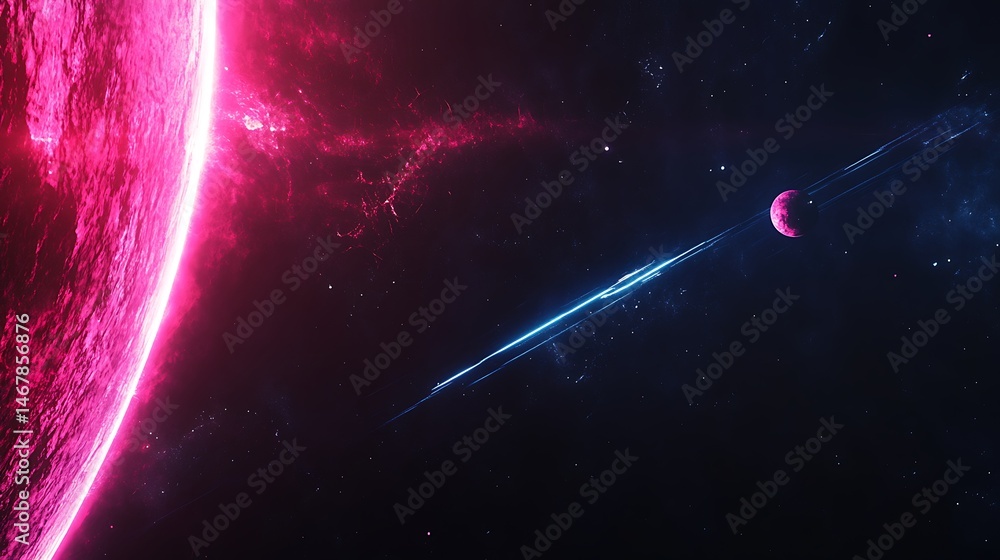 Abstract space scene with vibrant colors Abstract space scene with vibrant colors