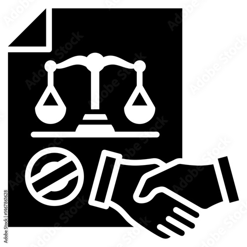 Power Of Attorney Glyph Icon