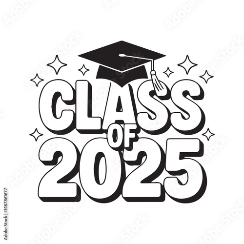 Graduation Class of 2025 silhouette