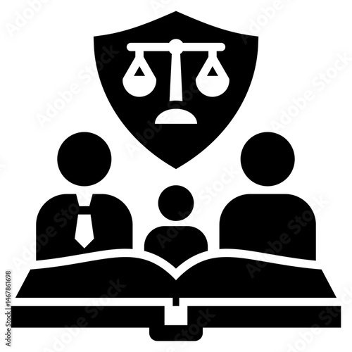 Family Law Glyph Icon